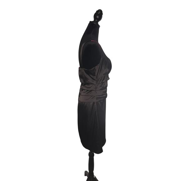 B.Darlin Fitted Formal Black Strapless Dress - Womens 11/12 - Shiny Black - EUC - Picture 3 of 4